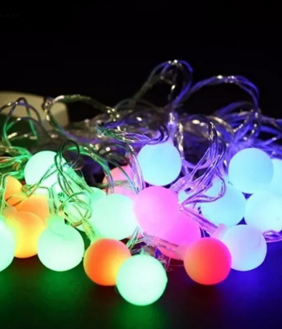 Guirnalda Bola Cristal Multicolor 10 M Led